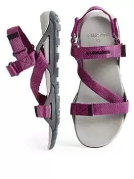 Craghoppers Lady Locke 2 In 1 Sandals - Charcoal/Berry, Charcoal/Berry, Size 3, Women