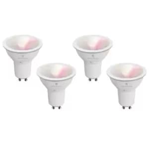 4lite WiZ Connected LED Smart GU10 Bulb WiFi & Colour changing, Tuneable White & Dimmable - 4 Pack