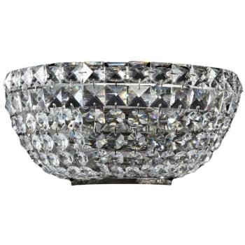 Maytoni Lighting - Basfor Flush Wall Lamp Nickel Antique & Crystal, 2 Light, E14