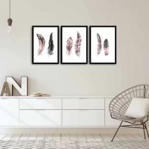 3PSCT-08 Multicolor Decorative Framed MDF Painting (3 Pieces)