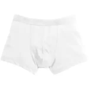 Fruit Of The Loom Mens Classic Shorty Cotton Rich Boxer Shorts (Pack Of 2) (2XL) (White)
