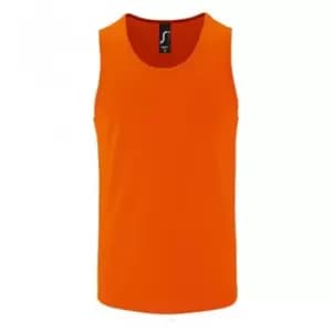 SOLS Mens Sporty Performance Tank Top (L) (Neon Orange)