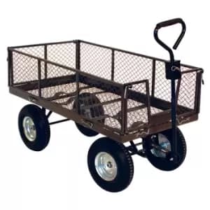 400kg Industrial Platform Truck with Puncture Proof Tyres and Mesh Platform - Platform Size: 1520 x 745mm