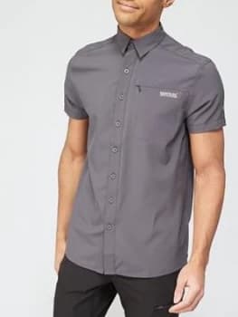 Regatta Kioga Short Sleeve Shirt - Grey, Size S, Men