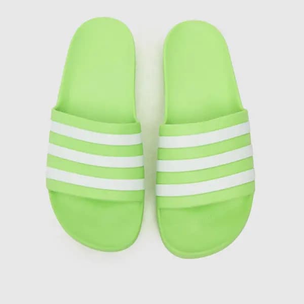 adidas adilette aqua sandals in light green