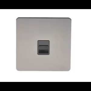 Schneider USFP 1G Telephone Secondary Socket Black Insert Black Nickel - GU7462BBN