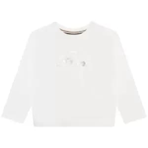 Boss Boss Long Sleeve Signature Logo T-Shirt Junior Girls - White