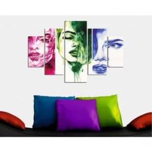 ST114 Multicolor Decorative MDF Painting (5 Pieces)