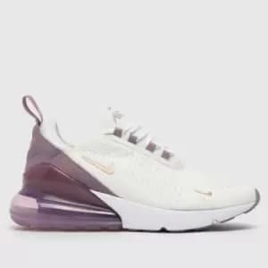 Nike White & Purple Air Max 270 Girls Youth Trainers