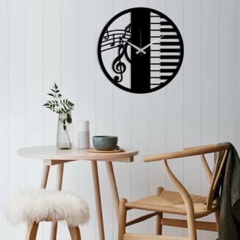 Metal Wall Clock 29 - Black Decorative Metal Wall Clock