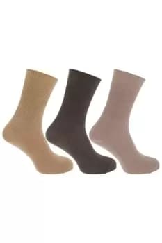Casual Non Elastic Bamboo Viscose Socks (Pack Of 3)