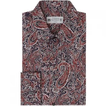 Turner and Sanderson Snowdonia Animal Paisley Printed Shirt - Navy