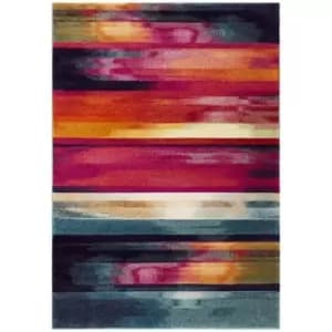 Asiatic Nova Rug Stripe Multi - 160x230cm, Striped - Blue/Pink/Red/Yellow