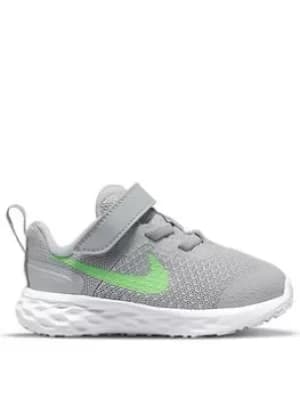 Nike Revolution 6, Grey/Green, Size 5.5
