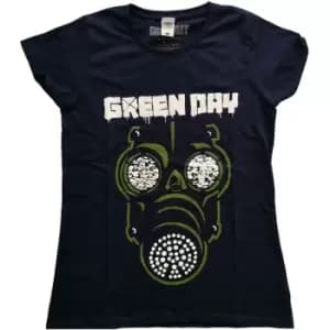 Green Day - Green Mask Ladies XX-Large T-Shirt - Blue