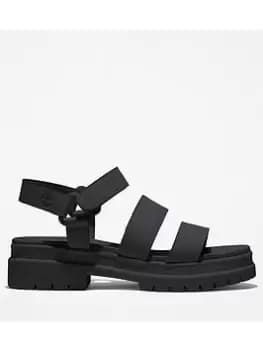 Timberland London Vibe Flat Sandals, Black, Size 6, Women