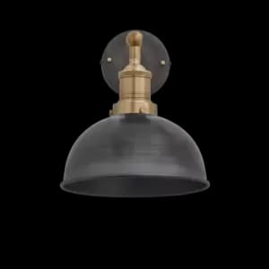 Industville Brooklyn Dome Wall Light - 8" - Brass / Brass
