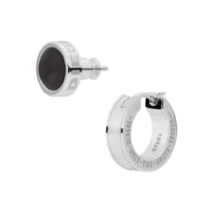 Diesel Mother of Pearl Stainless Steel Stud Earrings