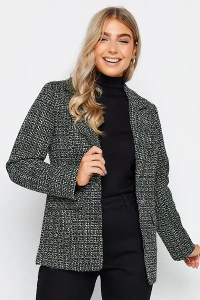 M&Co Boucle Blazer Black