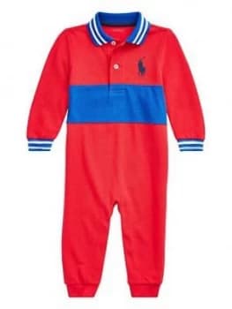 Ralph Lauren Baby Boys Colourblock All In One - Red