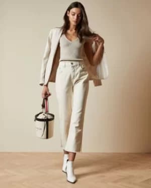 Ted Baker Skinny Ribbed V Neck Top