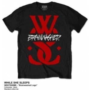 While She Sleeps Brainwashed Logo Mens Black T Shirt: X Larg