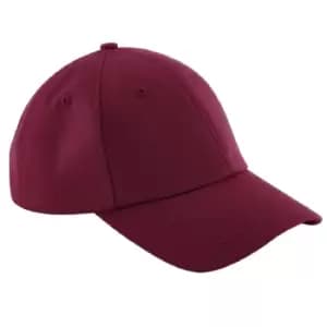 Beechfield Unisex Authentic 6 Panel Baseball Cap (One Size) (Burgundy)