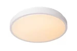 Dasher Modern Flush ceiling light Bathroom - Ø34,8cm - LED - 1x18W 2700K - IP44 - White