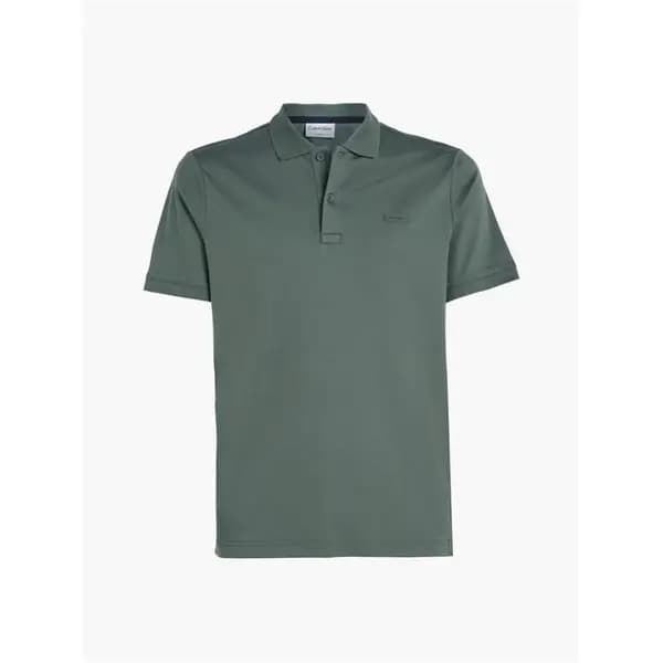 Calvin Klein Smooth Cotton Slim Polo - Green S