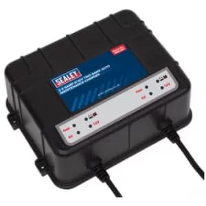 Sealey MBC250 Two Bank 6/12V 10Amp (2 x 5A) Auto Maintenance Charger