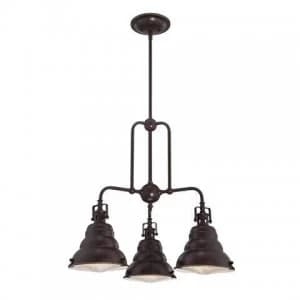 3 Light Pendant Bar Chandelier Light Palladian Bronze, E27