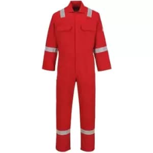 Portwest Bizweld Iona Flame Resistant Work Overall/Coverall (L/R) (Red) - Red