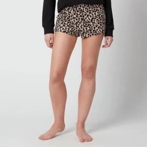 Calvin Klein Womens Leopard Sleep Shorts - Leopard - L