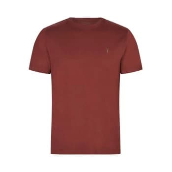 AllSaints Brace Short Sleeve Crew - Damson Red