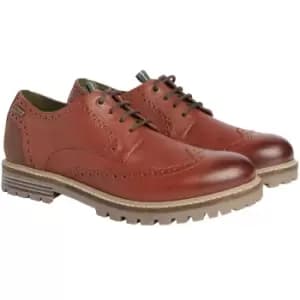 Barbour Mens Marble Brogue Shoes Chestnut UK 10