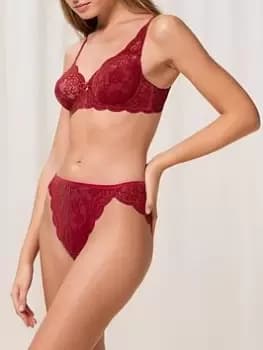 Triumph Amourette 300 Rococo Highleg Brazilian, Red, Size 10, Women