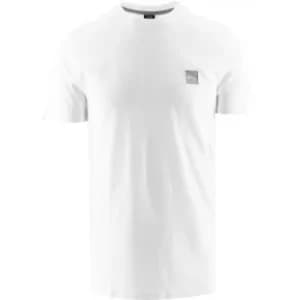 BOSS White Crew Neck Organic Cotton Tales 1 T-Shirt