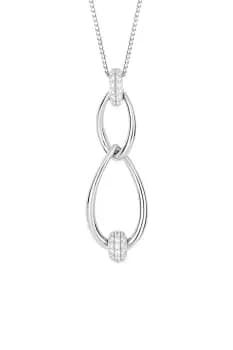 Doughnut Twist Pendant with CZ