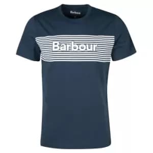 Barbour Mens Coundon Graphic Tee Navy Large