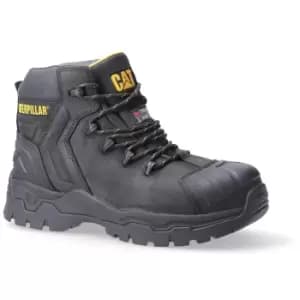 Caterpillar Mens Everett S3 Grain Leather Safety Boots (11 UK) (Black)