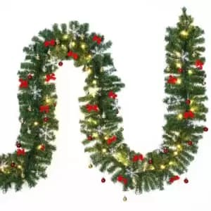 Christmas Garland Fir Remote Control Christmas Decoration 5m 10m Lighting Chain 10m geschmuckt 160 LEDs (de) - Casaria