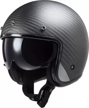 LS2 OF601 Bob Carbon Jet Helmet, Size S, carbon, Size S