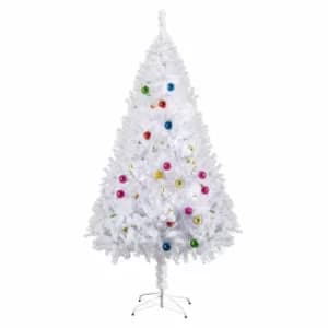 White Artificial Christmas Tree with Decorations 150cm