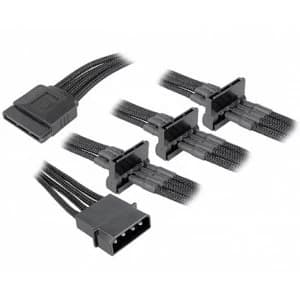 BitFenix Alchemy Molex to 4 x SATA power extension - Black