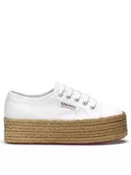 SUPERGA 2790 Rope Platform Plimsoll - White Size 4, Women