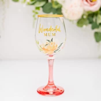 Peaches & Cream Wine Glass - Mum