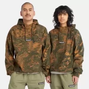 Timberland All Gender Printed Lightweight Anorak In Brown Brown Product gender genderless, Size L