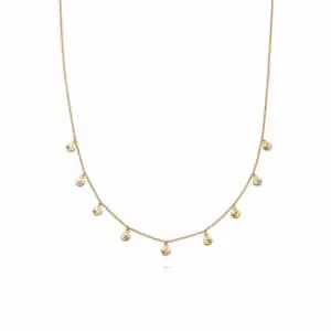 Daisy London Jewellery 18ct Gold Plated Sterling Silver Isla Fossil Charm Necklace 18Ct Gold Plate