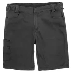 Result Mens Workguard Slim Chino Shorts (XS) (Black) - Black