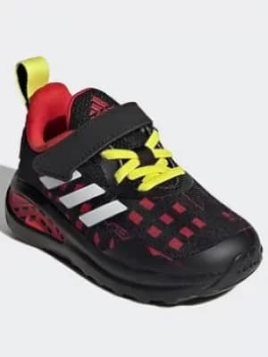 adidas Marvel Super Hero Adventures Fortarun Shoes, Black/White/Red, Size 3